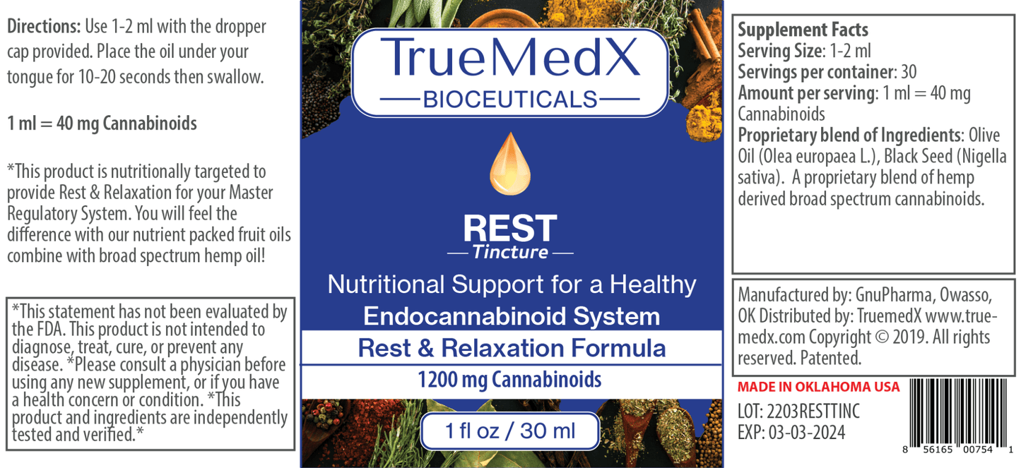 TrueMedX Rest Tincture - TrueMedX Bioceuticals
