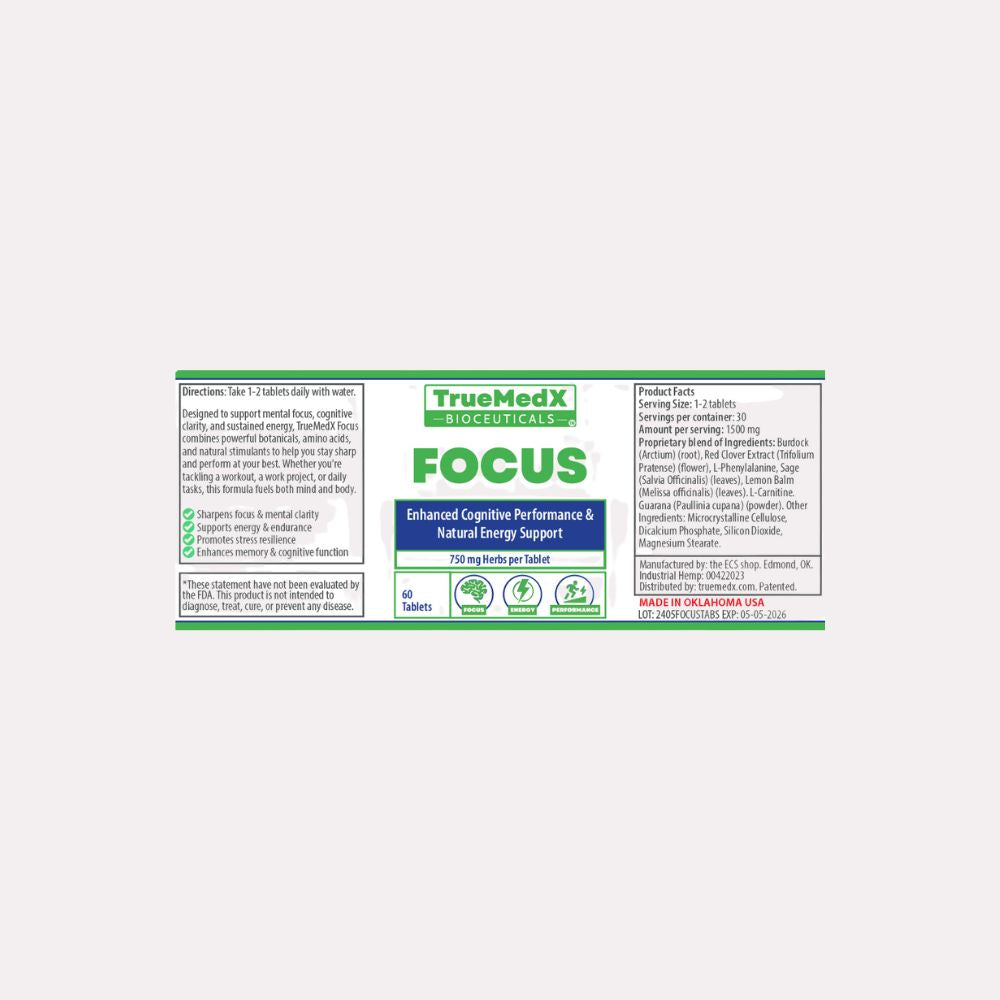 TrueMedX Focus Tablets