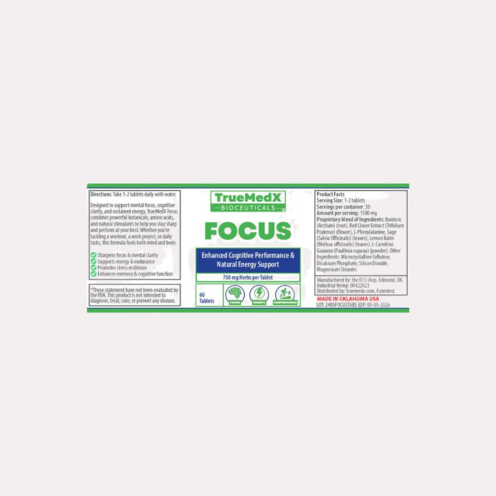 TrueMedX Focus Tablets