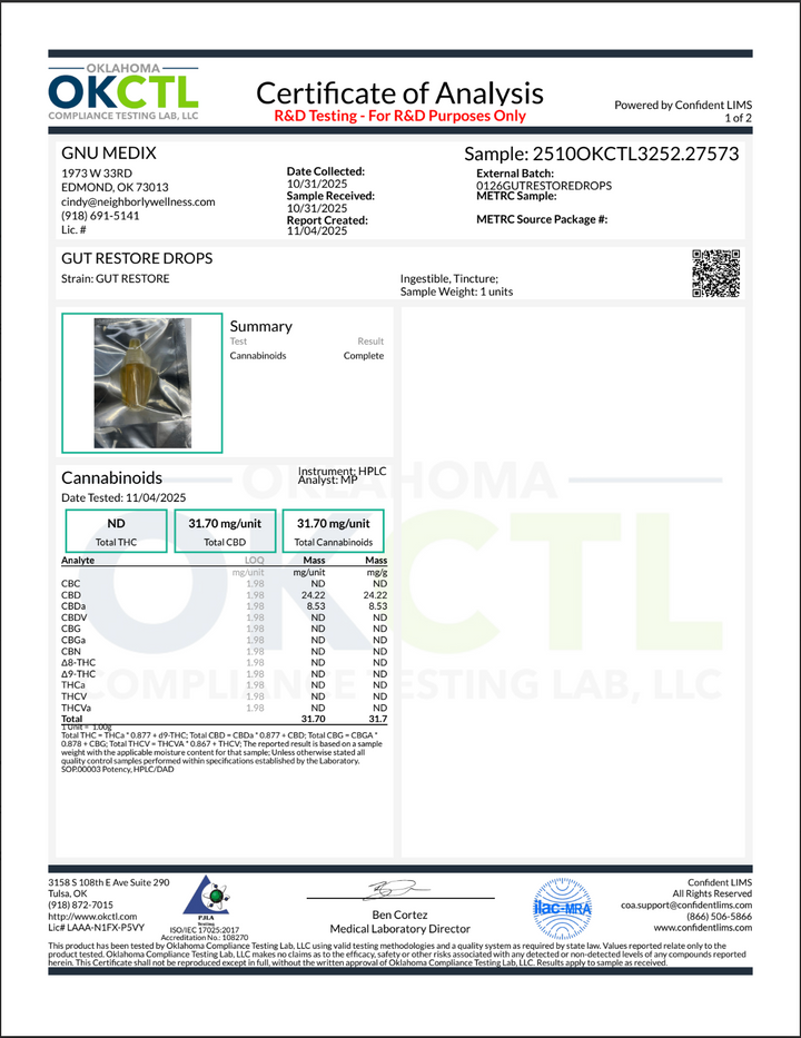 TrueMedX Gut Restore Drops