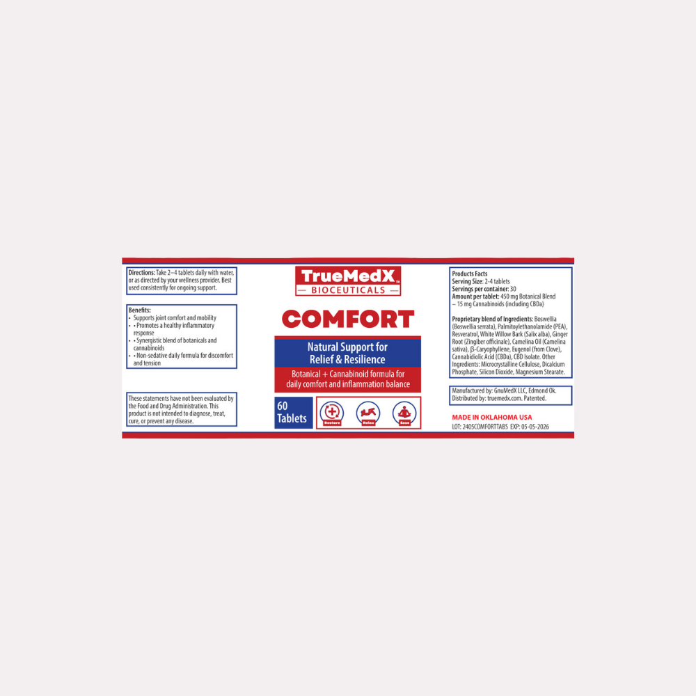 truemedx comfort tablet label