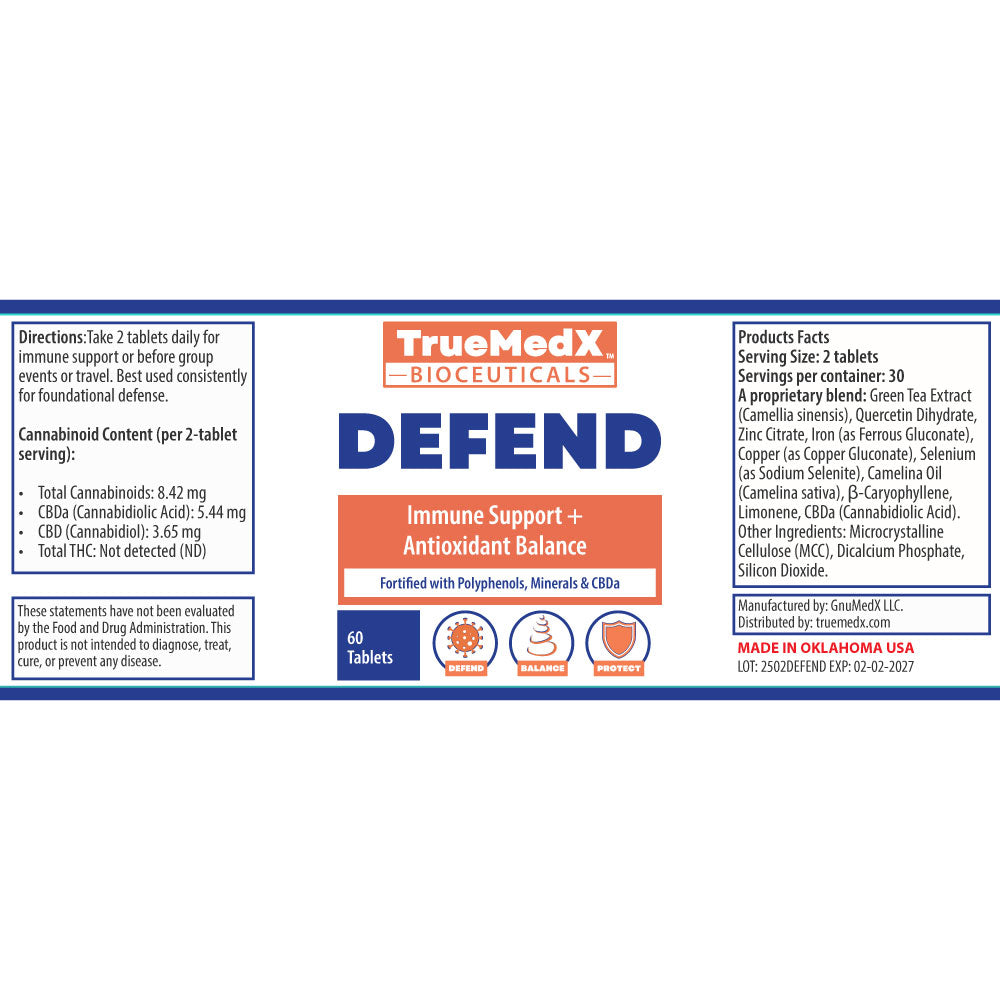 TrueMedX Defend Tablets