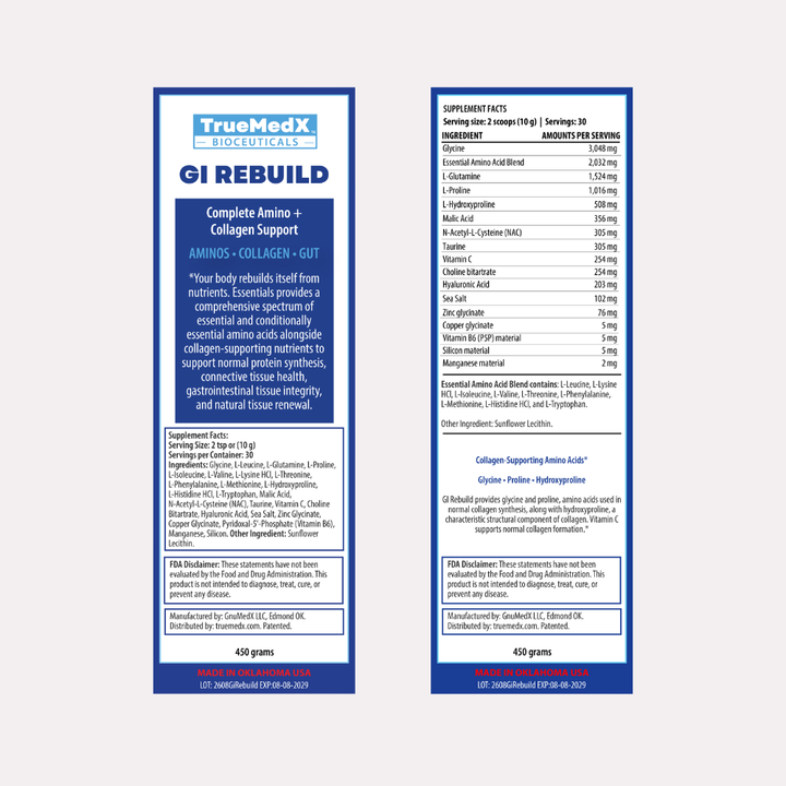 GI-Rebuild Powder – Collagen & Amino Acid Gut Support