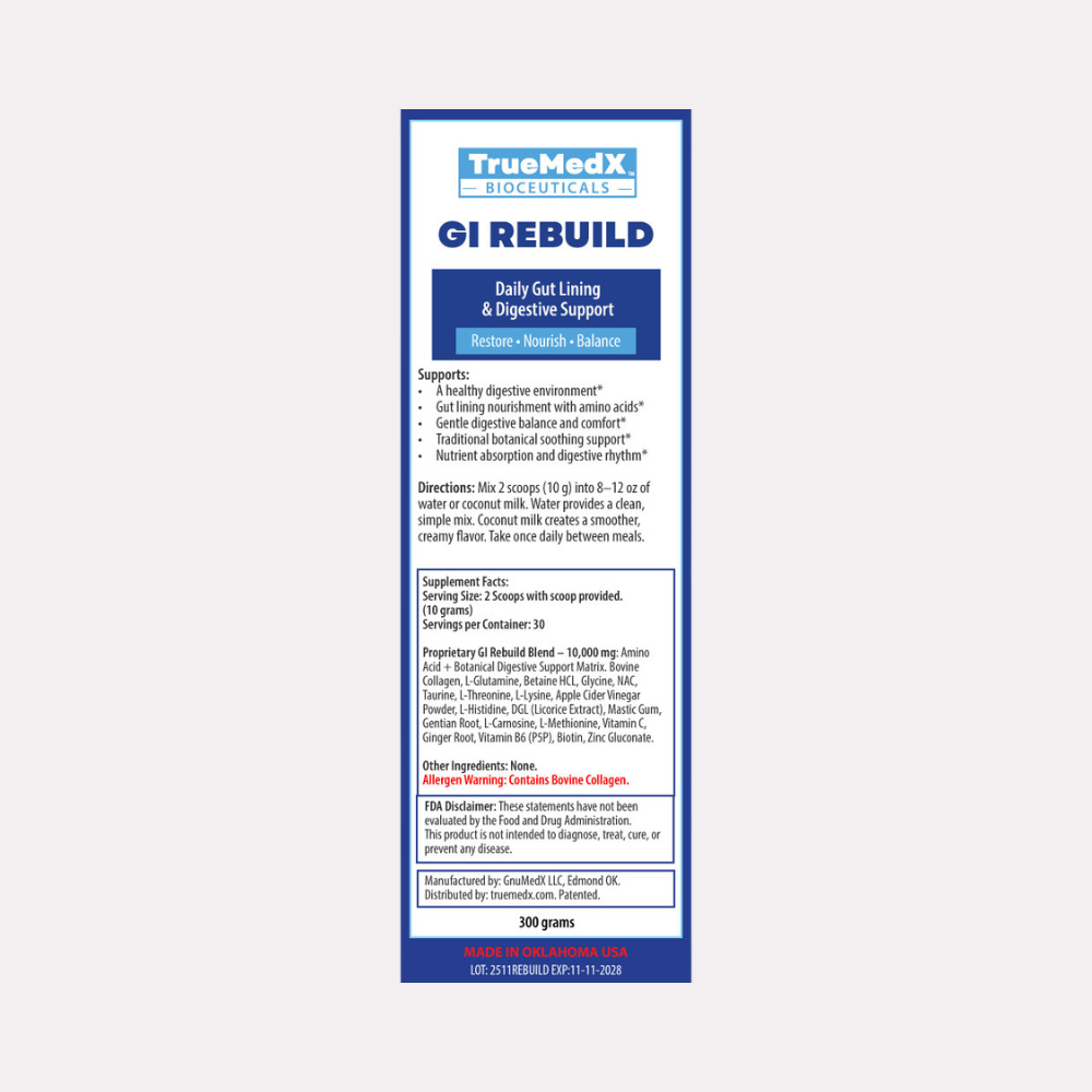 GI‑Rebuild | Gut Lining & Microbial Terrain Repair Powder