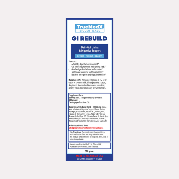 GI‑Rebuild | Gut Lining & Microbial Terrain Repair Powder