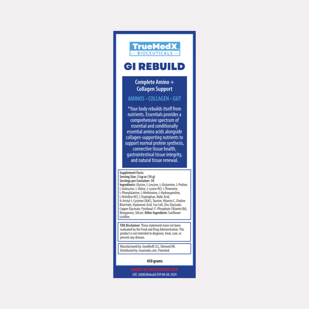 GI-Rebuild Powder – Collagen & Amino Acid Gut Support