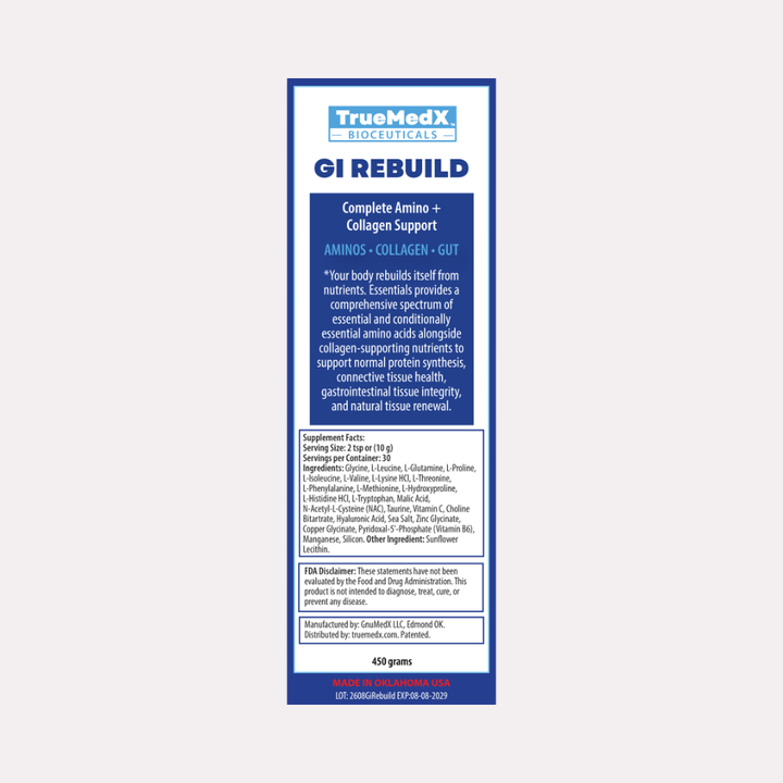 GI-Rebuild Powder – Collagen & Amino Acid Gut Support