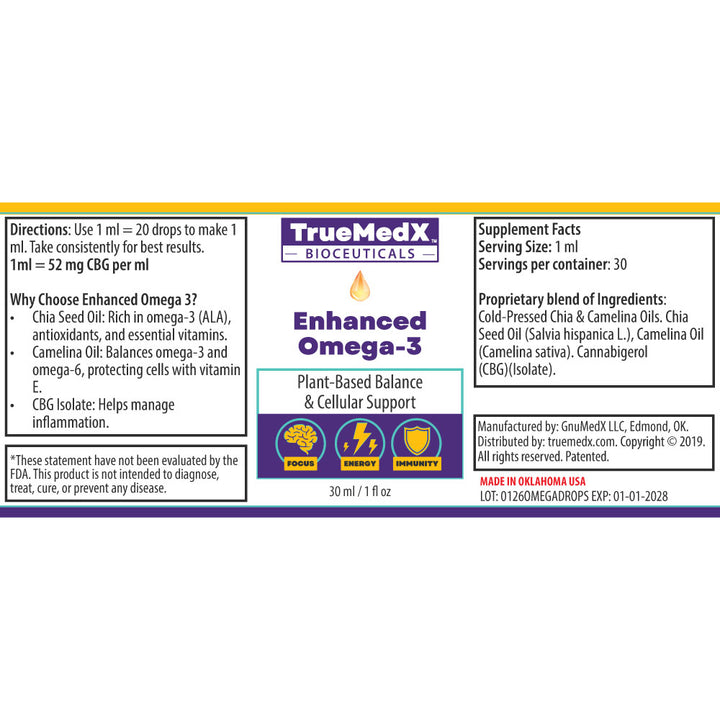 TrueMedX Enhanced Omega-3 + CBG