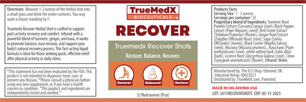 TrueMedX Recover Herbal Shot