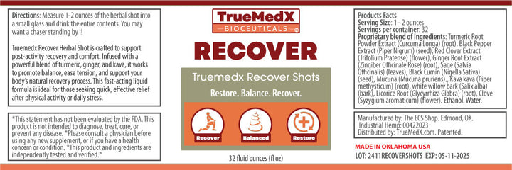 TrueMedX Recover Herbal Shot