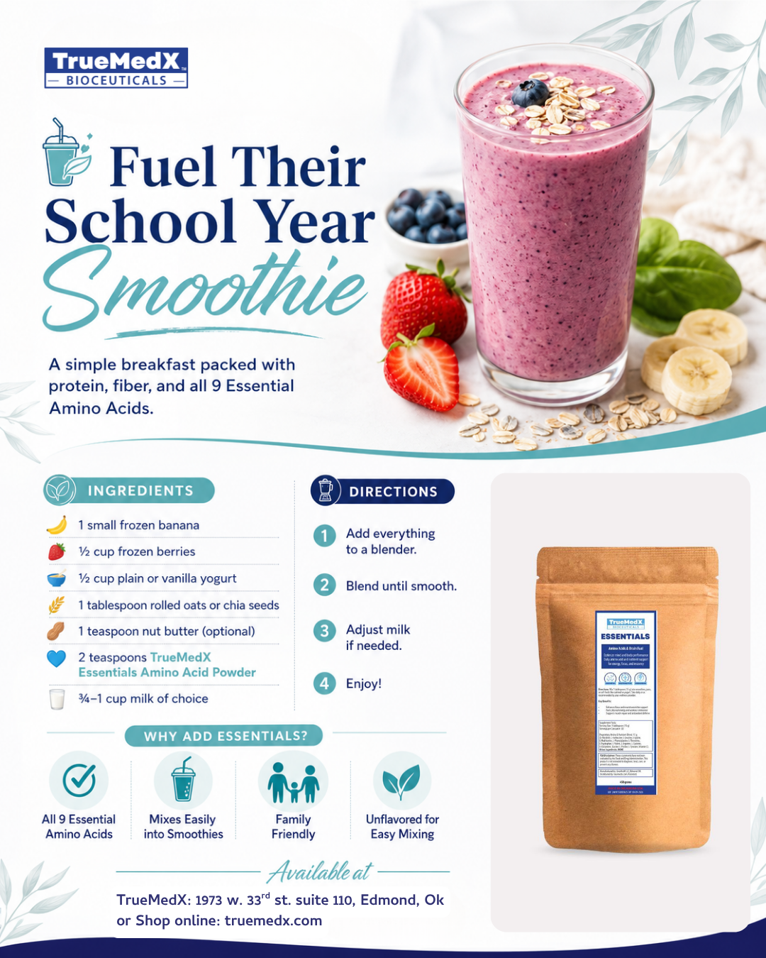TrueMedX Essentials – Amino Acids & Brain Fuel