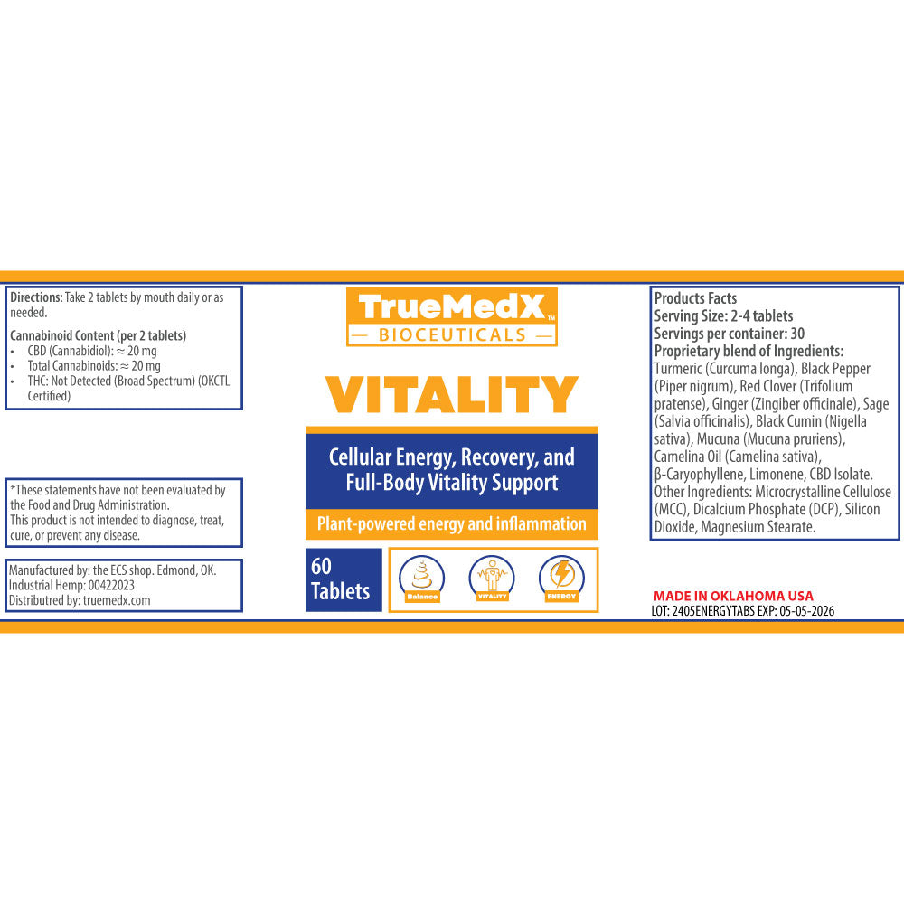 TrueMedX Vitality Tablets
