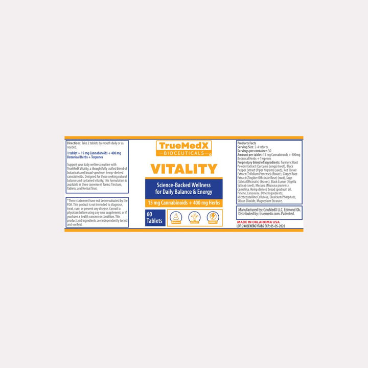 TrueMedX Vitality Tablets