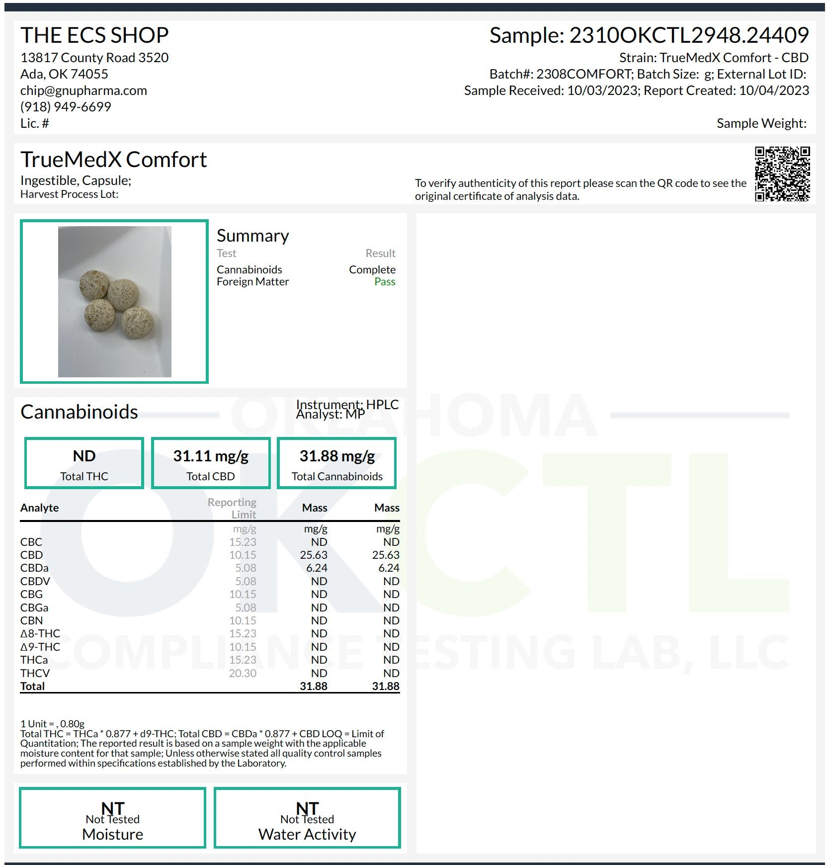 TrueMedX Comfort Tablets - TrueMedX Bioceuticals