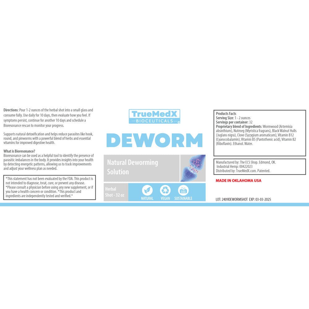 TrueMedX DeWorm | Natural Digestive Support & Detoxification - TrueMedX Bioceuticals