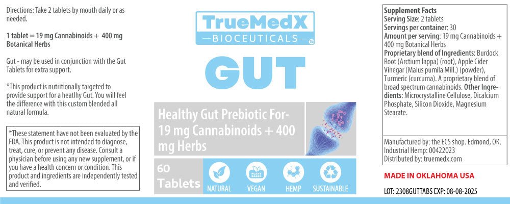 TrueMedX Gut Tablet - TrueMedX Bioceuticals