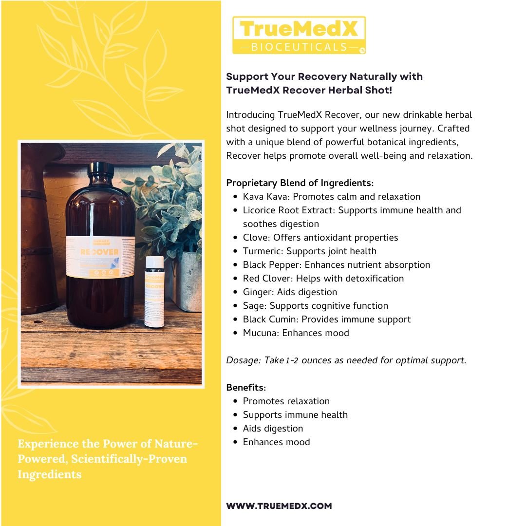 TrueMedX Recover Herbal Shot - TrueMedX Bioceuticals