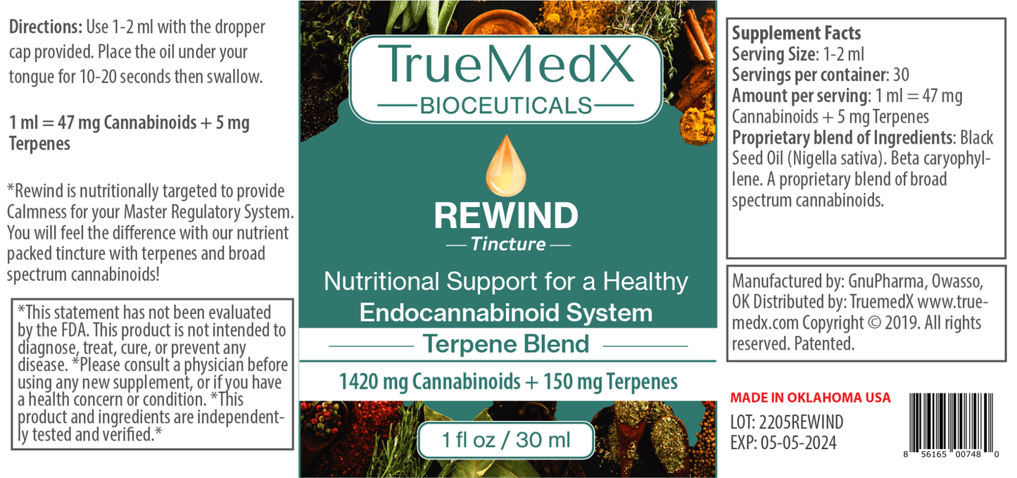 TrueMedX Rewind Tincture - TrueMedX Bioceuticals