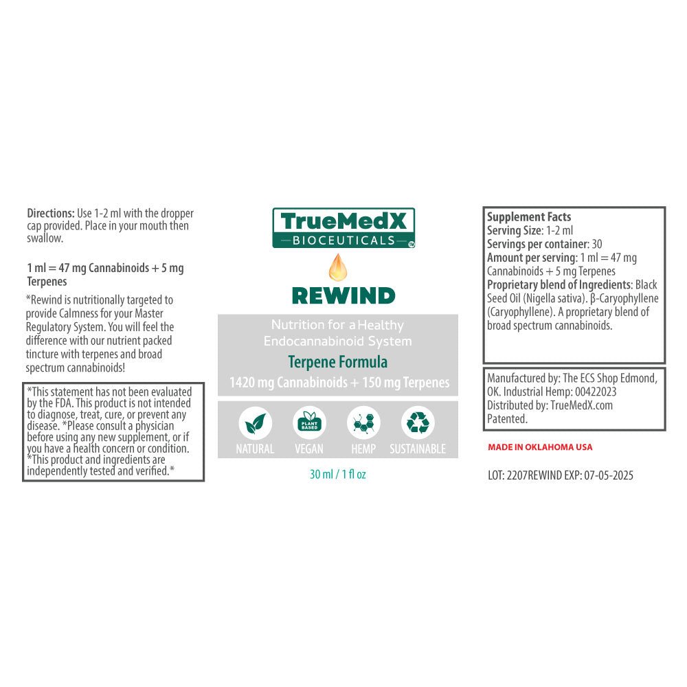 TrueMedX Rewind Tincture - TrueMedX Bioceuticals